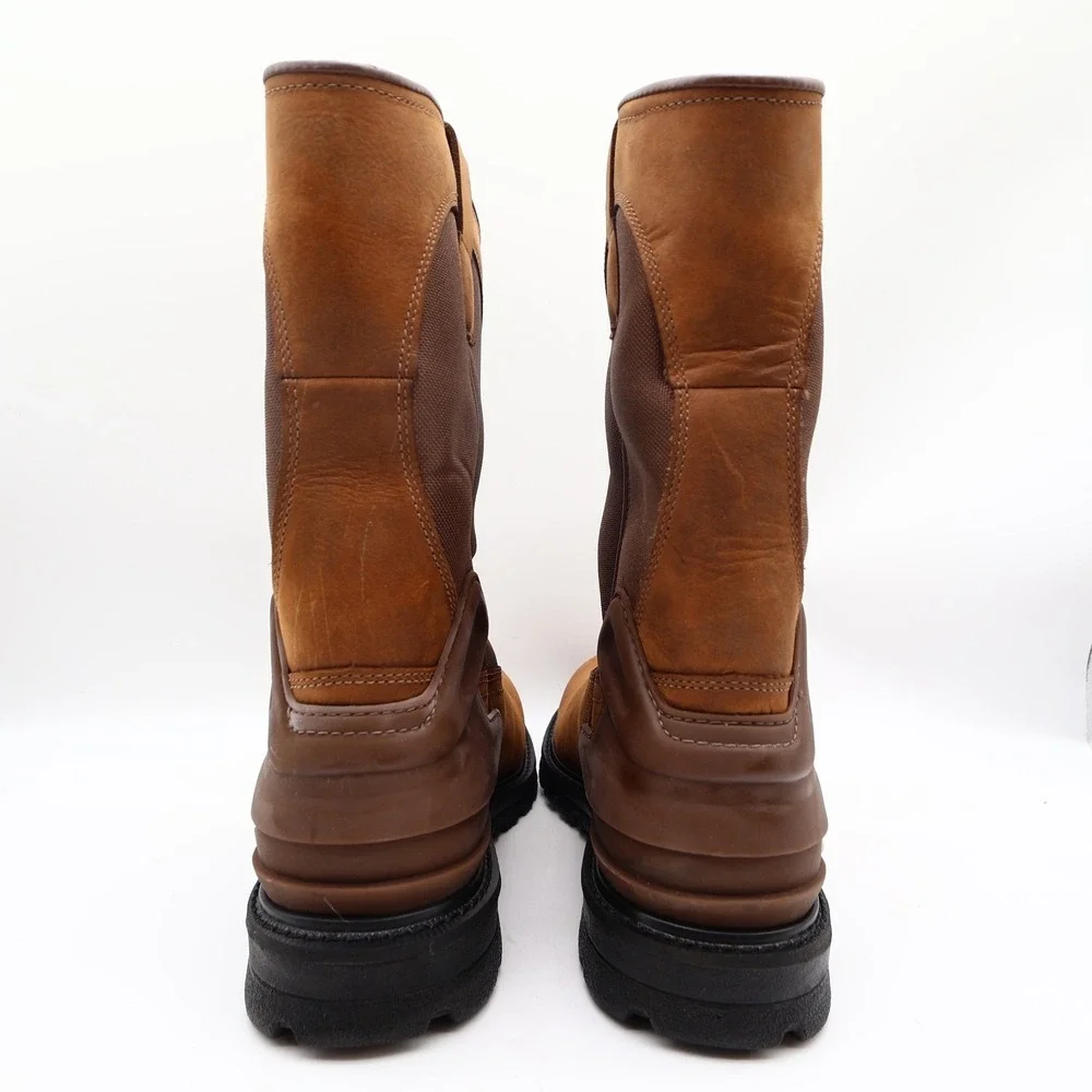 Carhartt Work Boots Mens 10.5 M Brown Leather Waterproof Wellington CMP1100 NIB